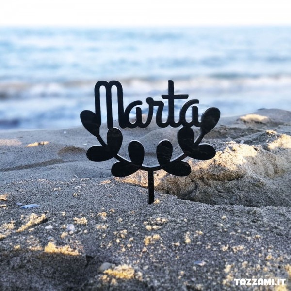 Cake Topper per Compleanno o Laurea, personalizzato con ulivo e Nome