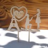 Cake topper Parigi, Personalizzato con data, iniziali Sposi ed Eiffel