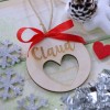 Pallina per Albero di Natale Personalizzato con nome e foro cuore