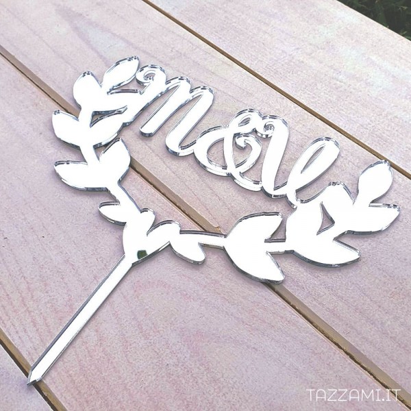 Cake Topper Iniziali e Ulivo