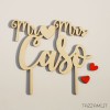 Cake topper Matrimonio Mr e Mrs Personalizzato con cognome Sposi