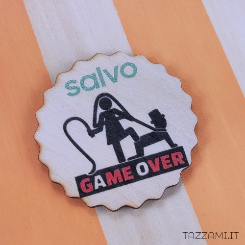 Spilla Game Over Personalizzata con nome, addio al celibato