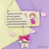 Targa angioletto e stella Personalizzata con testo e nome del Bambino