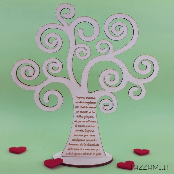 Albero della vita idea Regalo per Insegnanti con dedica personalizzata