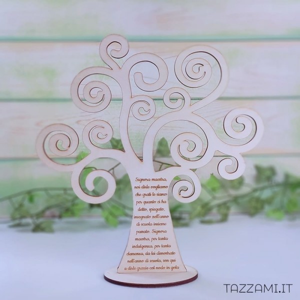 Albero della vita idea Regalo per Insegnanti con dedica personalizzata