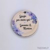 Bomboniera Segnaposto Matrimonio fiori Lilla Personalizzato con Nomi