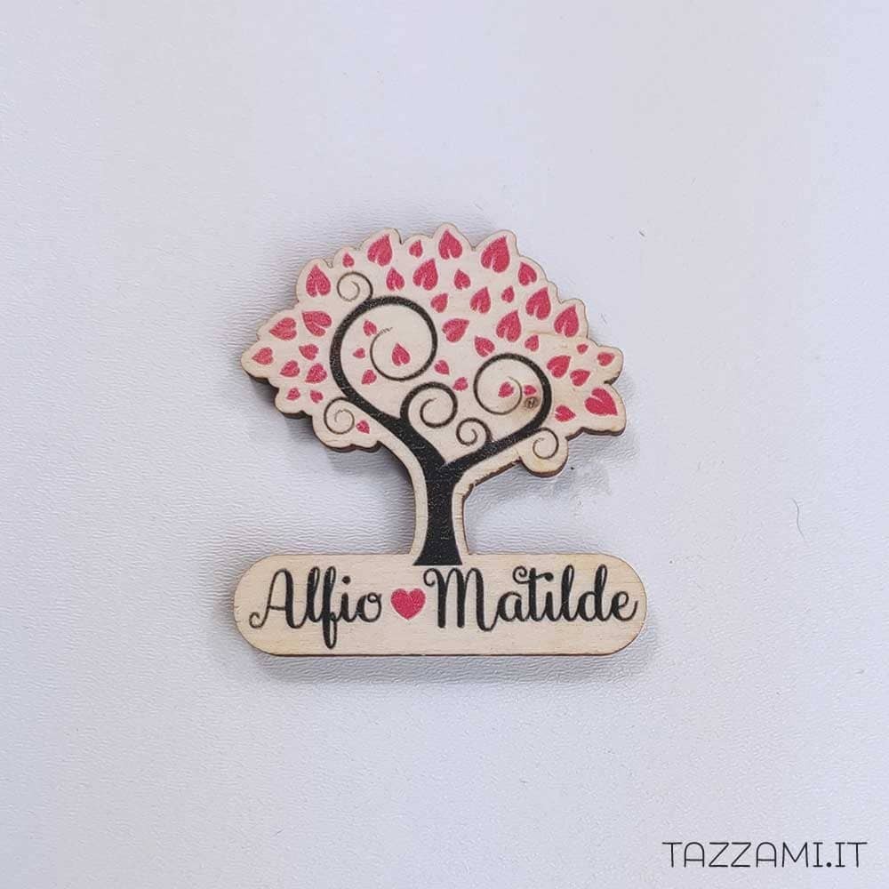 Bomboniera Matrimonio Albero della Vita Personalizzato con Nomi Sposi