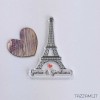 Tag Bomboniere Matrimonio torre Eiffel personalizzato con Nomi Sposi