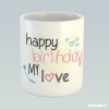 Tazza happy birthday my love, Buon Compleanno Amore mio, idea regalo