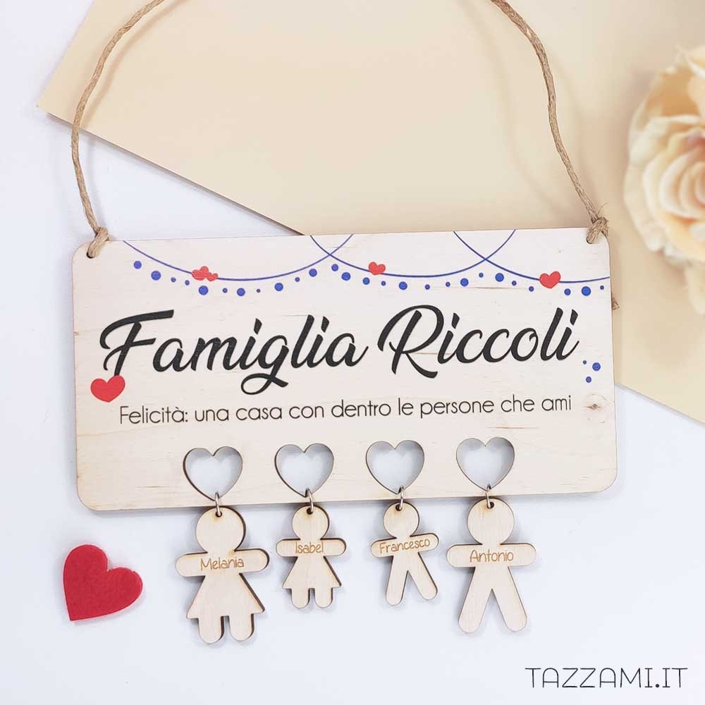 Targhetta Famiglia con Sagome