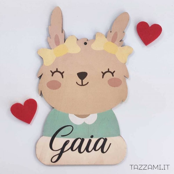 Coniglietto decorativo per la Camera della tua Bambina con Nome