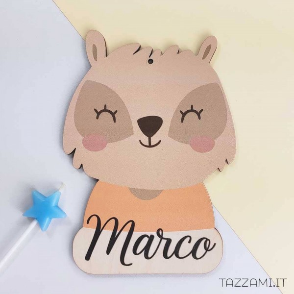 Coniglietto decorativo per la Camera del tuo Bambino con Nome