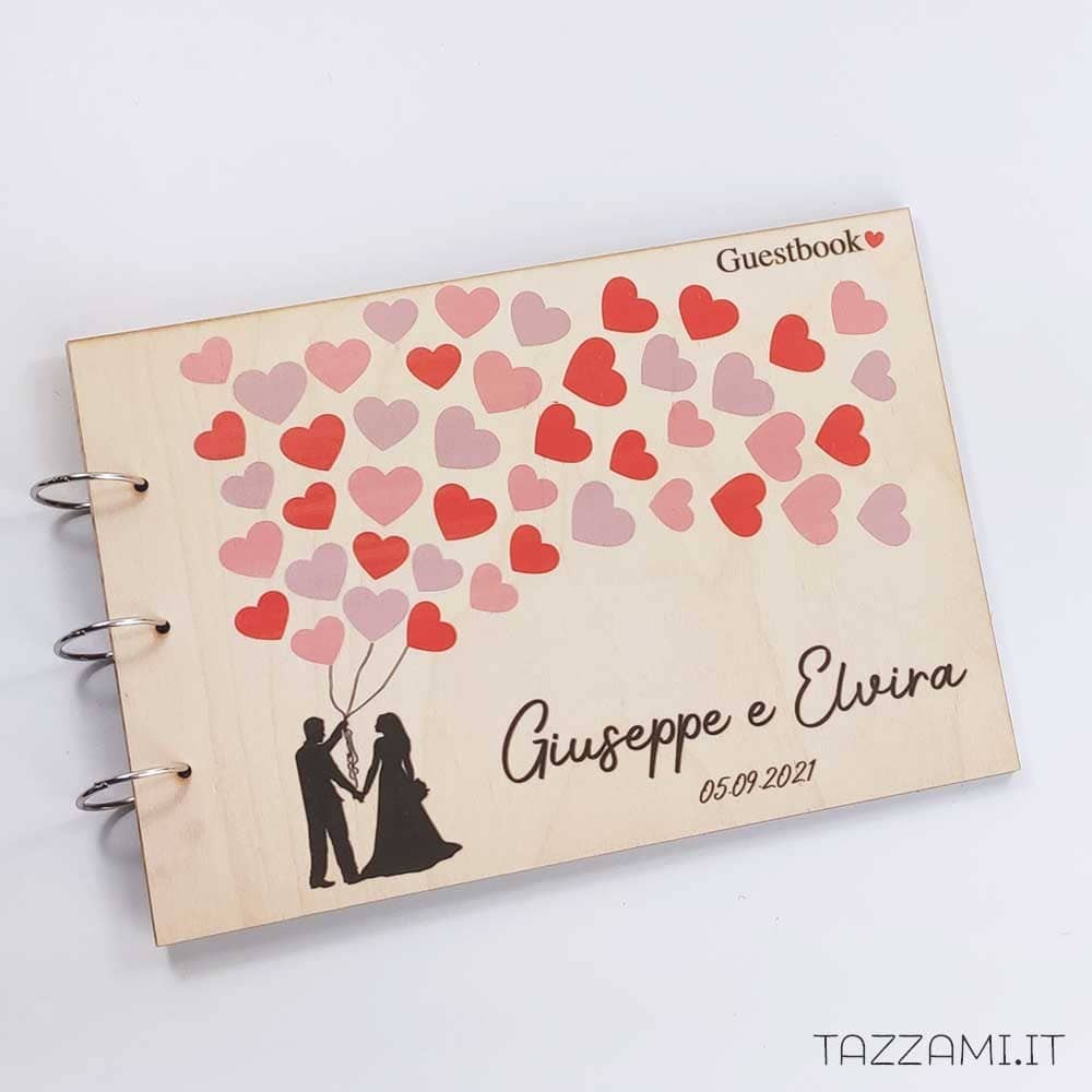 Guestbook Sposi e Cuori Rossi