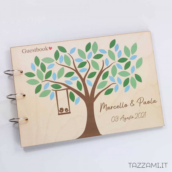 Guestbook Matrimonio tema Albero della Vita con Nomi e Data sposi