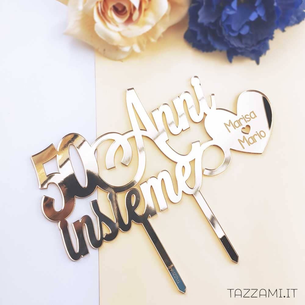 Cake Topper Personalizzato con Nome e Anni - Decorazione Torta