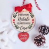 Pallina Natale Personalizzata con Nome della Famiglia e Cuore