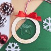 Pallina Natale in legno e plexiglas Personalizzata con stella e Nome