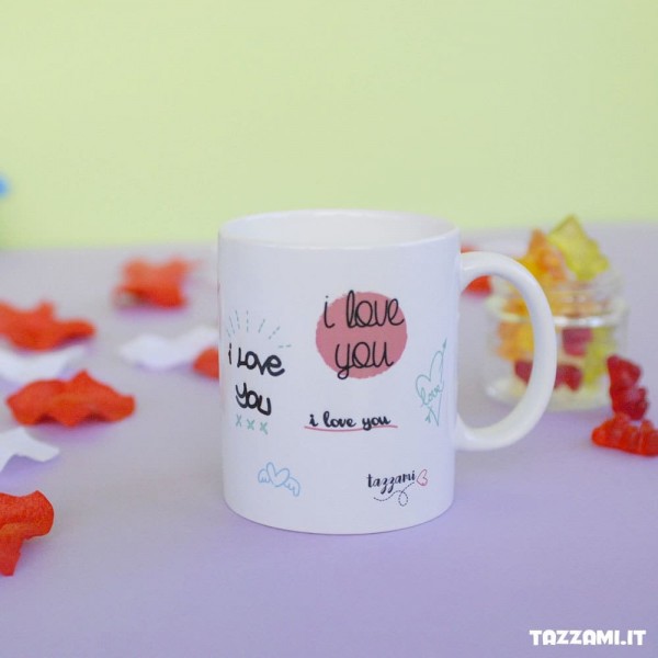 Tazza in Ceramica con scritte I Love You