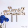 Cake topper con il disegno di Calice Sacro e scritta La Mia Comunione