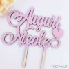 Cake topper Compleanno colorato e Personalizzato con Nome