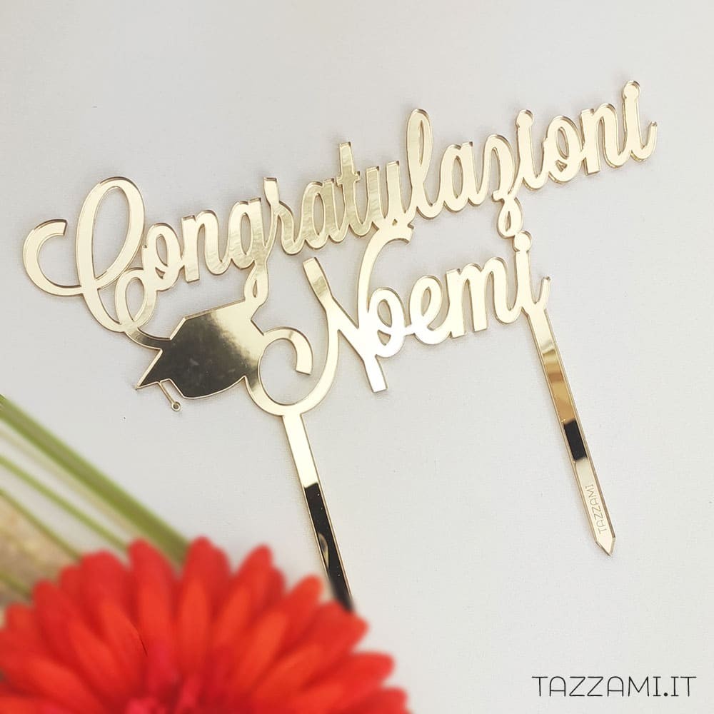 Toppers per Torte Personalizzati di Laurea | Con Nome e Anno
