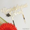 Cake topper per Laurea in legno o plexiglass Personalizzato con Nome