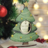 Albero di Natale in legno con pallina e dedica Personalizzata