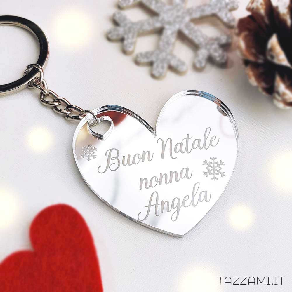 Portachiavi a forma di Cuore, idea Regalo Personalizzato con Dedica