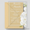 Partecipazione in Plexiglass da Matrimonio con Orchidea bianca