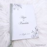 Libretto Messa da Matrimonio A5 foglie e fiori bianchi