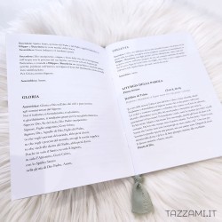 Libretto Messa da Matrimonio A5 foglie e fiori bianchi