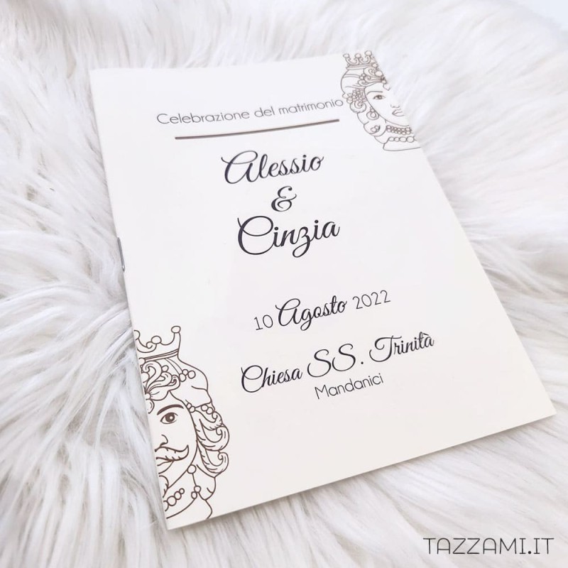 Libretto Messa da Matrimonio A5 Teste di Moro Libretto Messa da Matrimonio A5 Teste di Moro