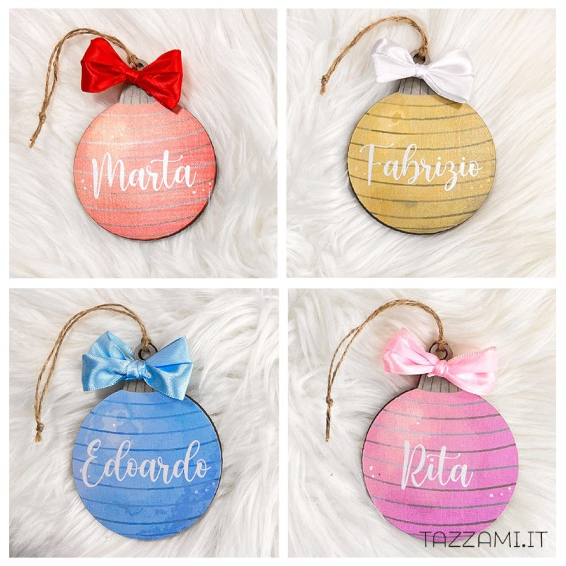 Pallina per l'Albero di Natale, Personalizzata con nome Pallina per l'Albero di Natale, Personalizzata con nome