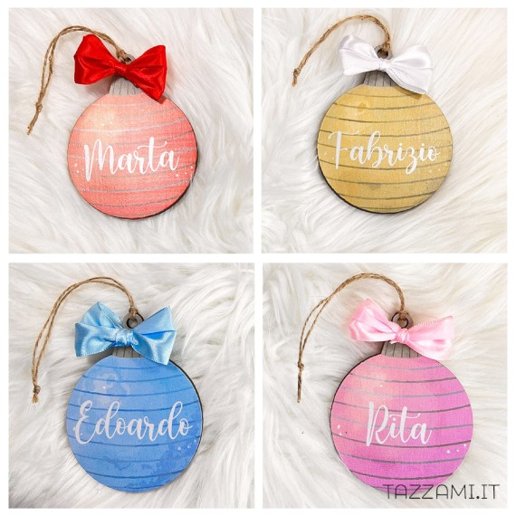 Pallina per l'Albero di Natale, Personalizzata con nome