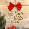 Pallina Natale Gravidanza Coppia, Personalizzata con Nome del Bambino