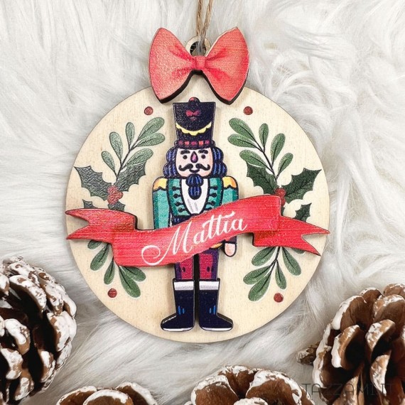 Soldatino di Natale pallina addobbo Personalizzato con Nome