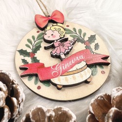 Ballerina di Natale pallina addobbo Personalizzato con Nome