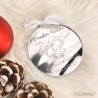 Pallina Natale piedini Neonato, Personalizzata con Nomi famiglia