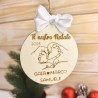 Pallina Natale piedini Neonato, Personalizzata con Nomi famiglia