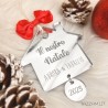 Pallina Natale Coppia Casetta, Personalizzata con Nomi e anno