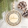 Pallina di Natale 3d a con dettaglio Macramè e Nome Personalizzato
