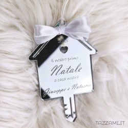 Addobbo Natalizio Casa con Chiave, personalizzato con Nomi e Anno