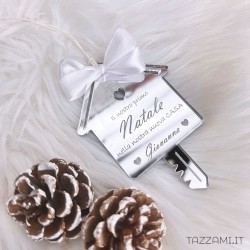 Addobbo Natalizio Casa con Chiave, personalizzato con Nomi e Anno