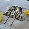 Cake topper Matrimonio, con cognome degli Sposi e Albero della Vita