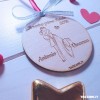Pallina Natale Personalizzato con disegno Sposi Nomi e data Matrimonio