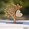 Albero della Vita con Dedica Personalizzata in un Cuore pendente