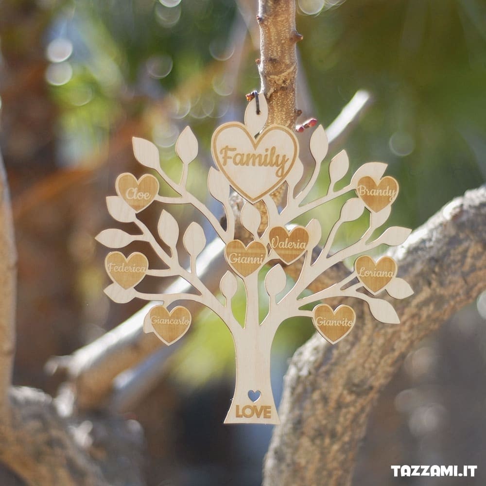 Amore Matrimonio Guest Book Personalizzato Legno Albero