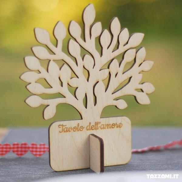 Segnatavolo a forma Albero della Vita Personalizzato con Nome